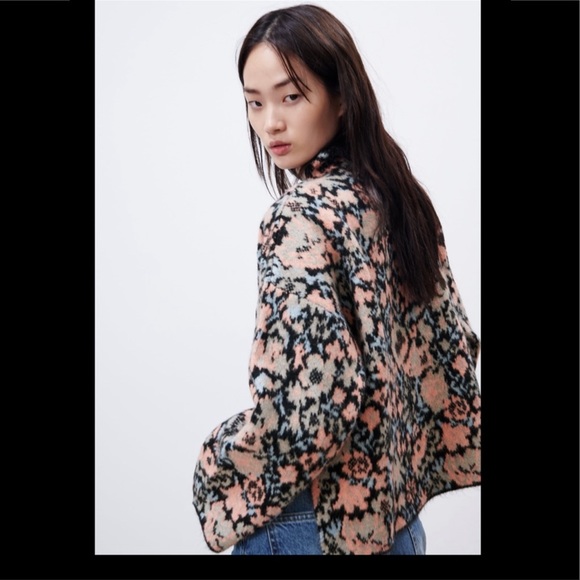 ZARA FOORAL JACQUARD KNIT SWEATER LIMITED EDITION | SIZE: M | NWT - Picture 4 of 8